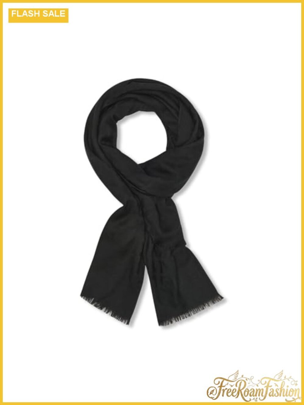 Lightweight Pashmina Scarf With Eyelash Fringe